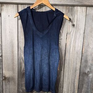 Fillmore America Vintage Wash Sleeveless Hooded Shirt Size Small